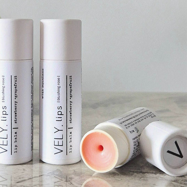 Natural Tinted Lip Balm "Blushing Rose" with Squalane