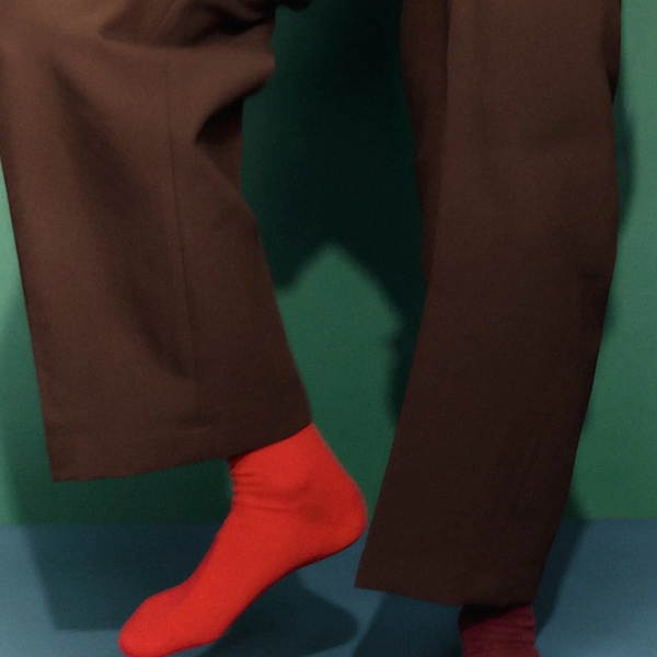 Postbox Red Merino Socks