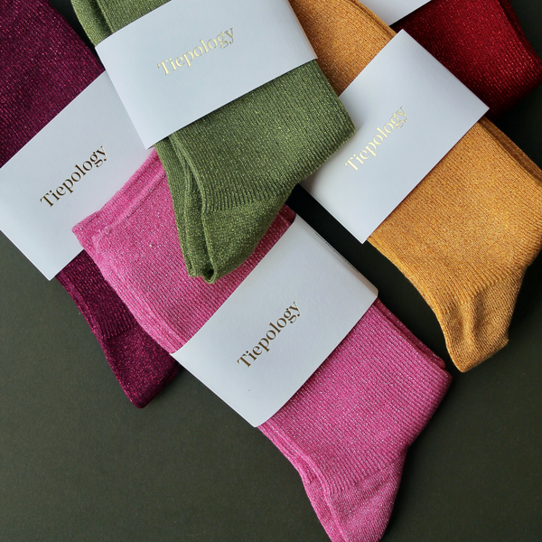 Mustard Modal Blend Glitter Socks