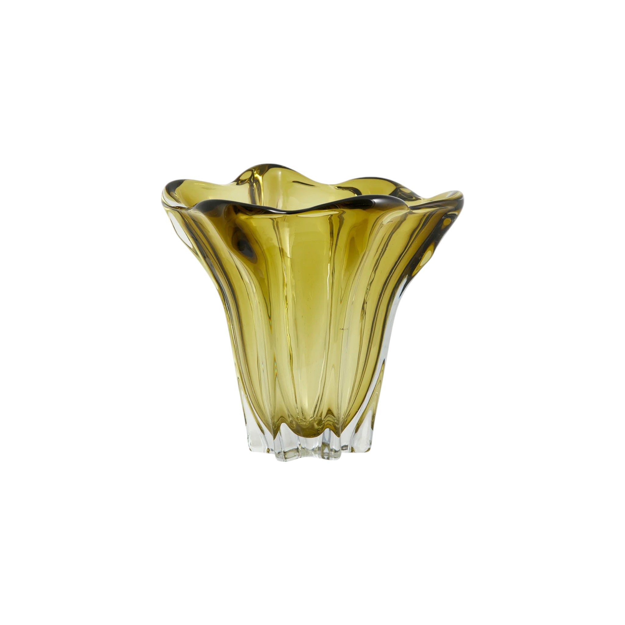 Moss Glass Tulip Vase