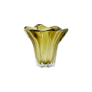 Moss Glass Tulip Vase
