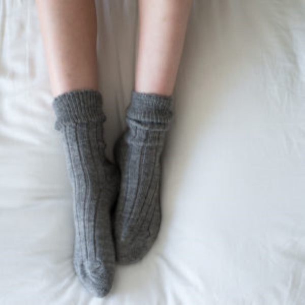 Alpaca Grey Bed Socks