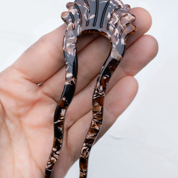 Cedar Antique Wave French Hair Pin