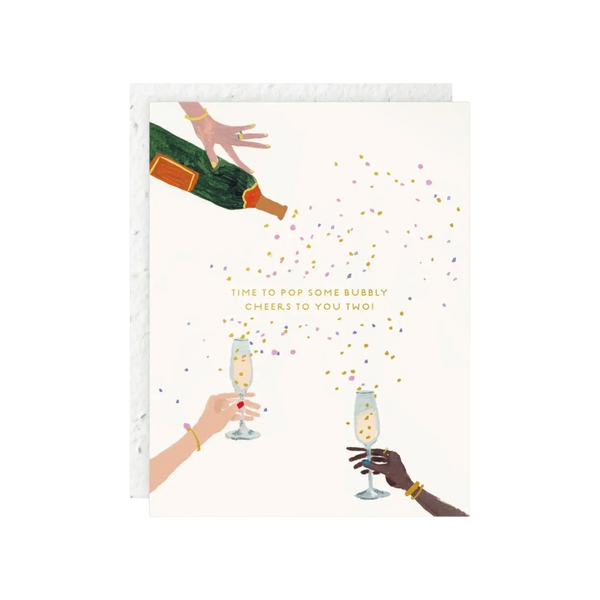 Pop Some Bubbly Wedding + Engagement Card