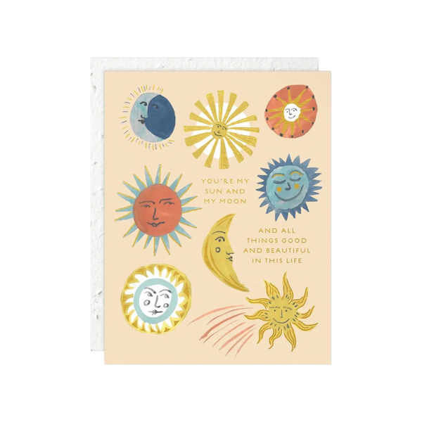 Sun and Moon Love + Friendship Card