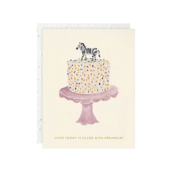 Zebra Birthday Card