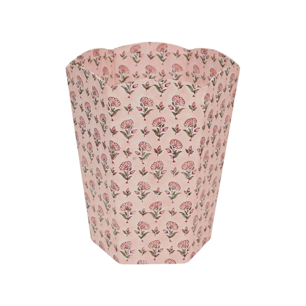 Ditsy Floral Hand Block Printed Paper Bin