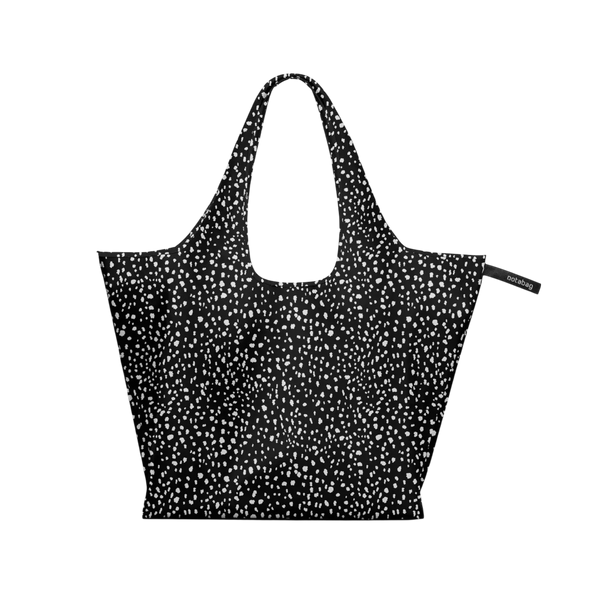 Black Sprinkle Foldable Recycled Tote Bag