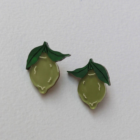 Mini Lime Stud Earrings
