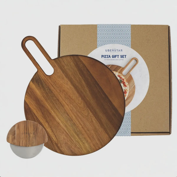 Pizza Board & Cutter Set