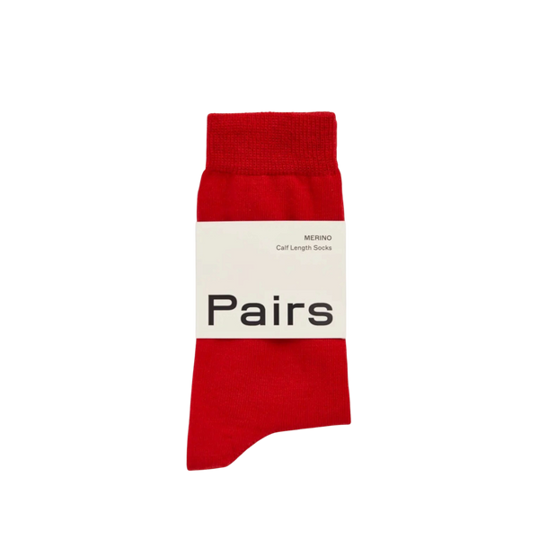 Postbox Red Merino Socks