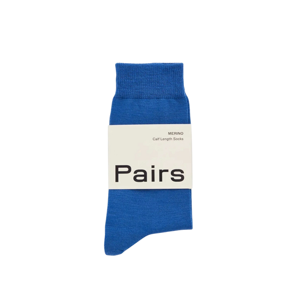 Strong Blue Merino Socks