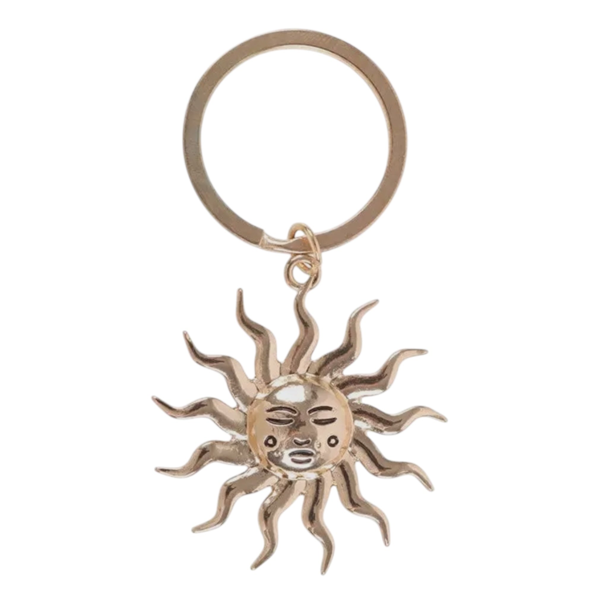 Gold Sun Keyring