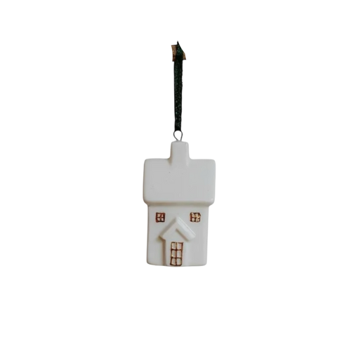 White Christmas House Ceramic Decoration