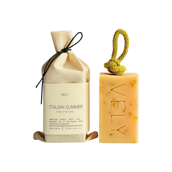 "Italian Summer" Natural Handmade Soap On A Rope
