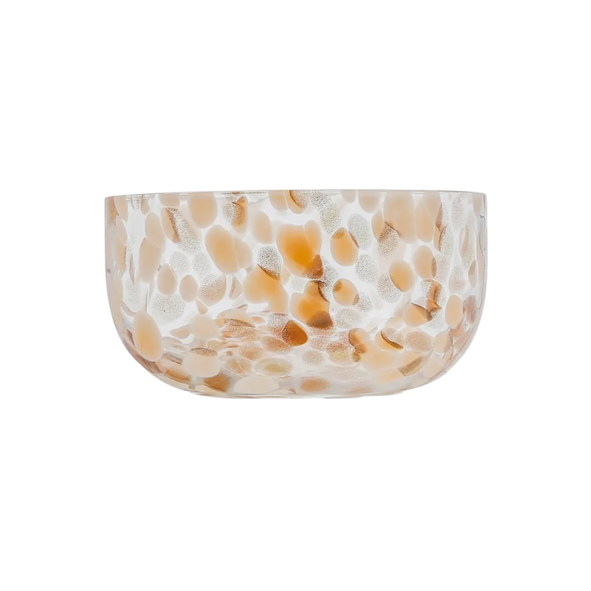 Gold Confetti Glass Bowl