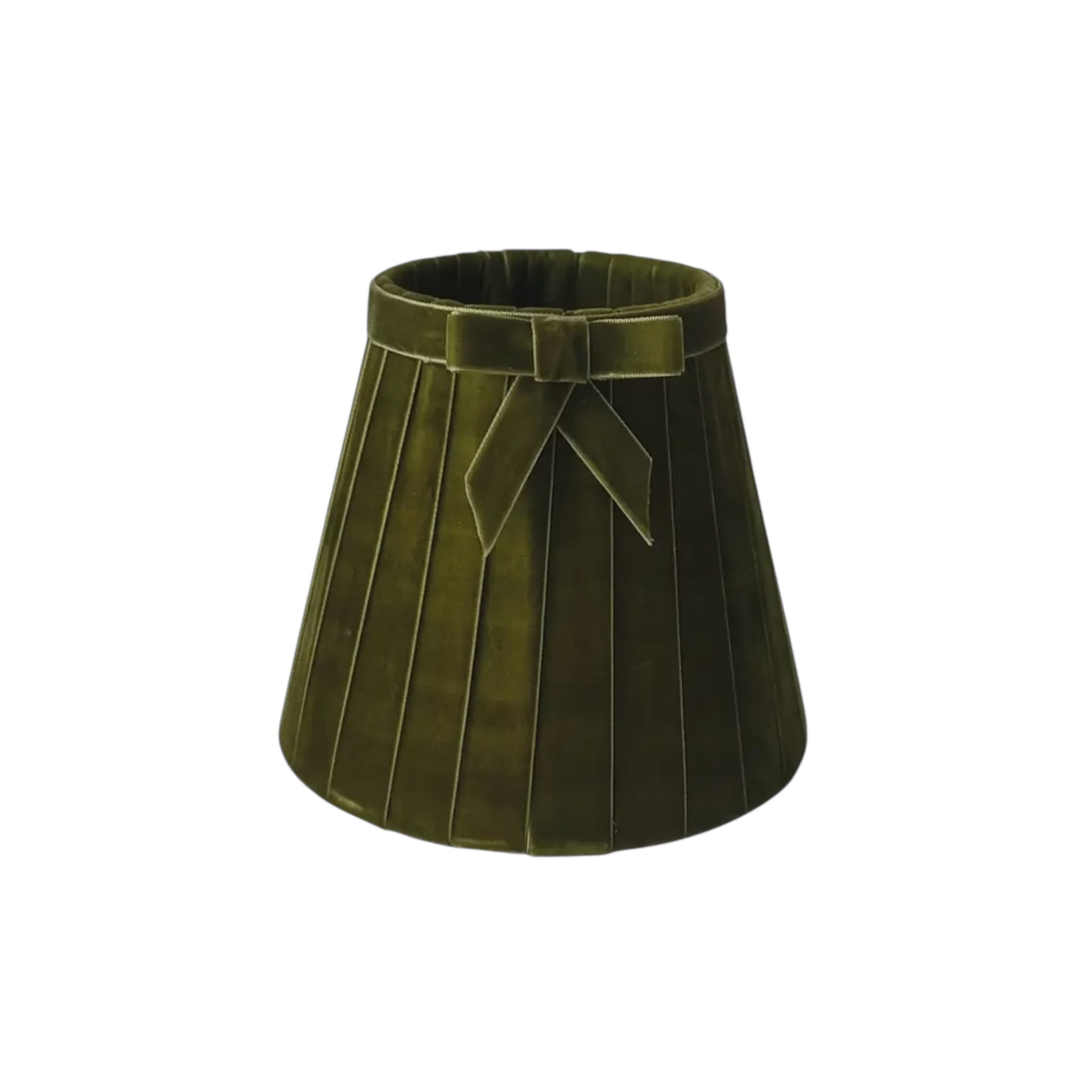 Olive Velvet Bow Lampshade