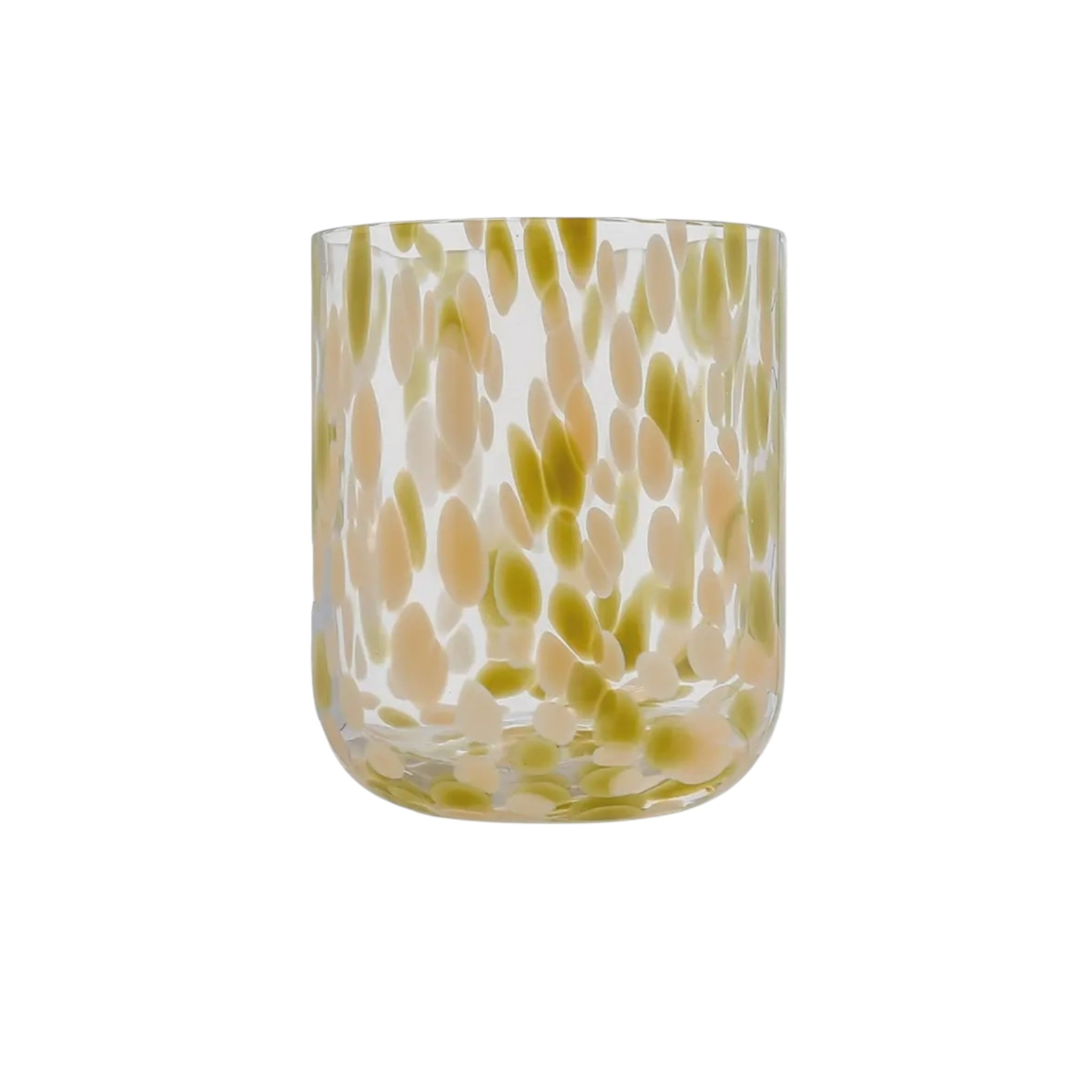 Khaki Confetti Glass Tumbler