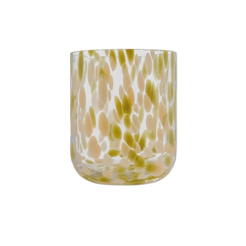Khaki Confetti Glass Tumbler