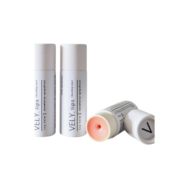 Natural Tinted Lip Balm "Blushing Rose" with Squalane