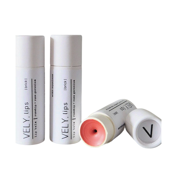 Natural Tinted Lip Balm "Brick" with Squalane