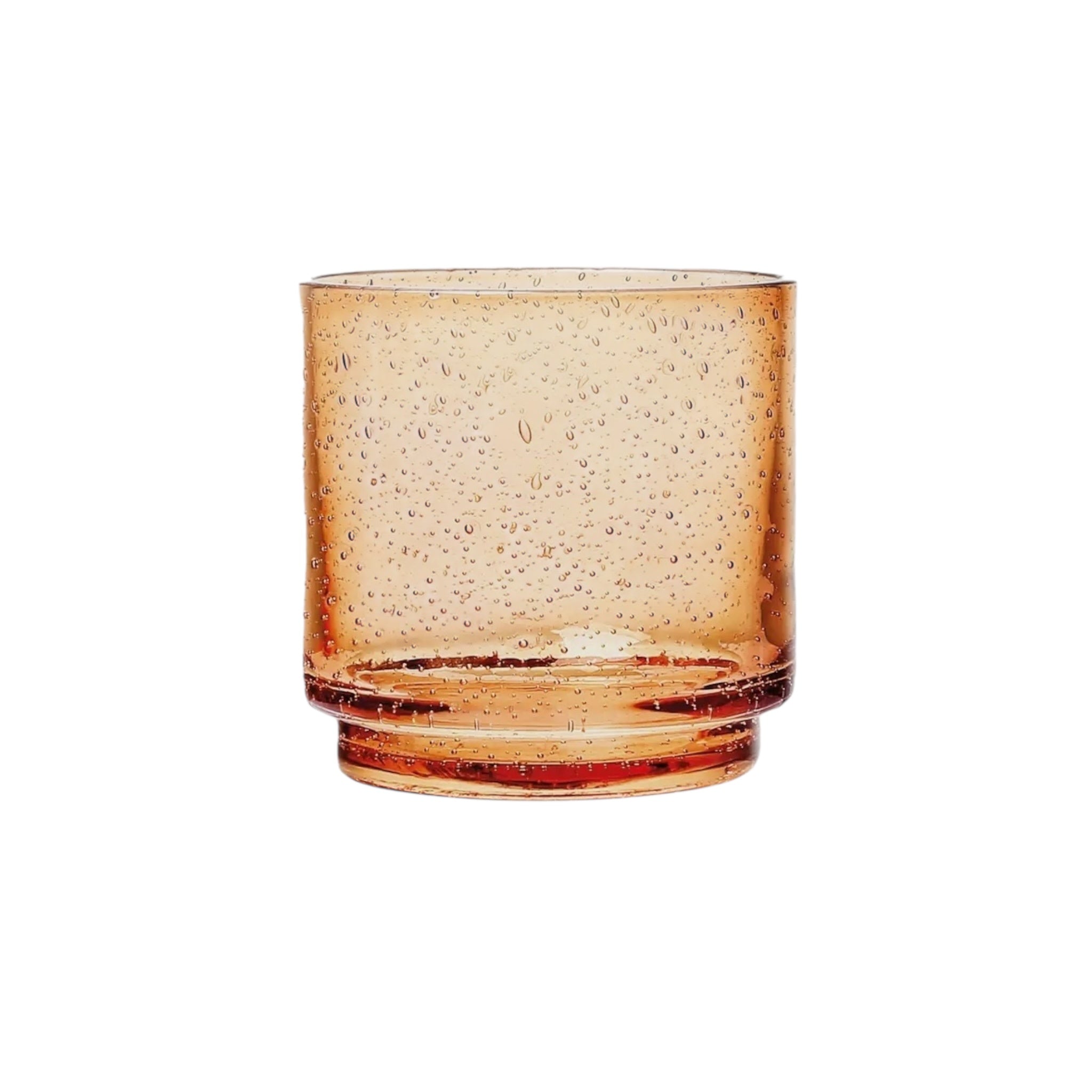 Amber Bubble Glass Tumbler
