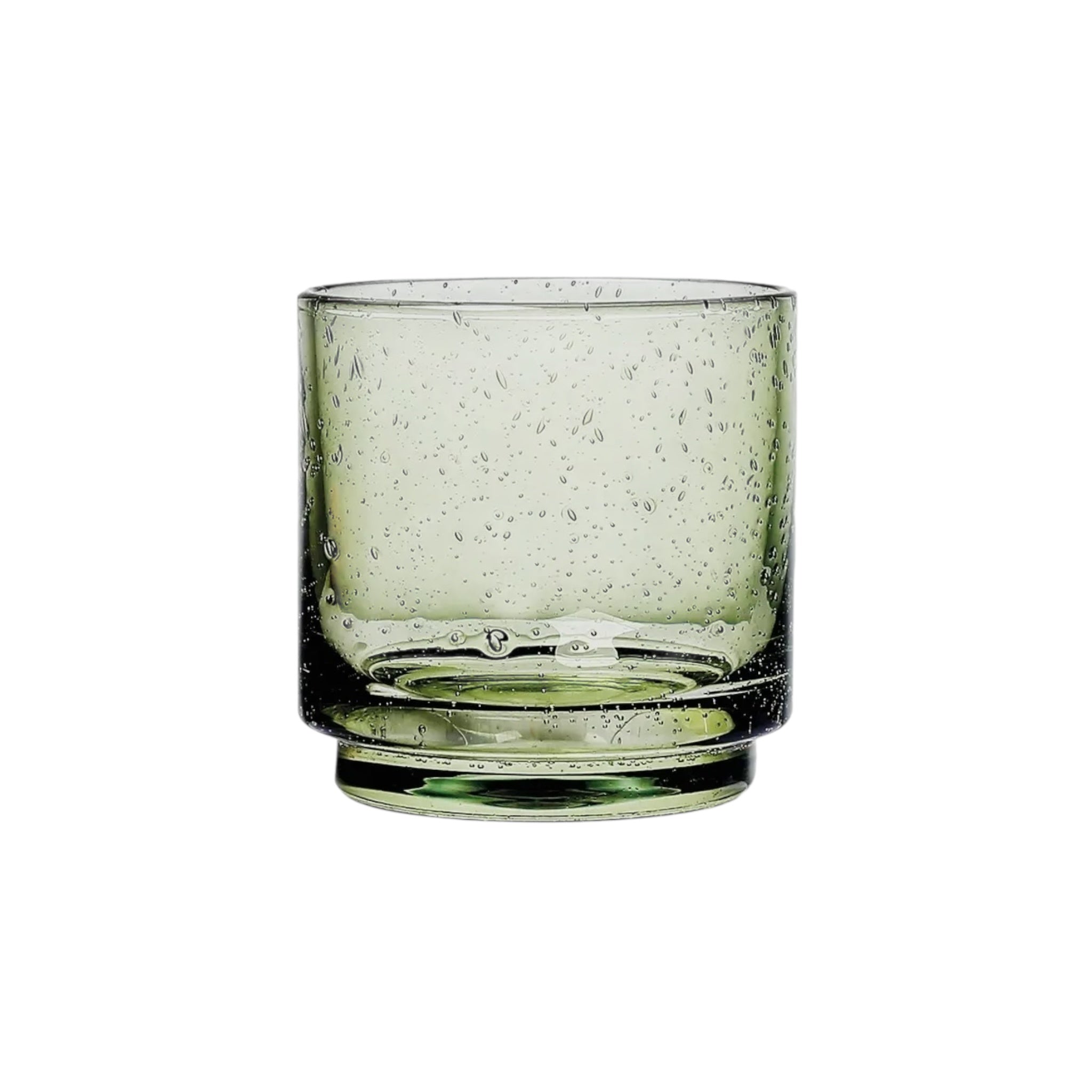 Moss Bubble Glass Tumbler