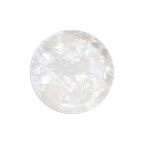 Eco Acetate Round Trinket Tray - Pearl White