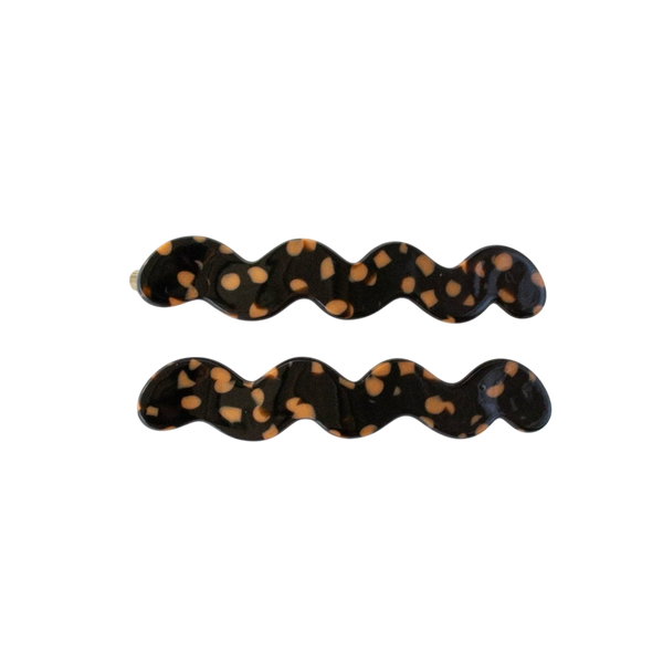 Eco Set Of 2 Wave Slides - Black Terrazzo