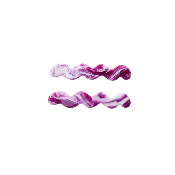 Eco Set Of 2 Wave Slides - Mulberry Marble