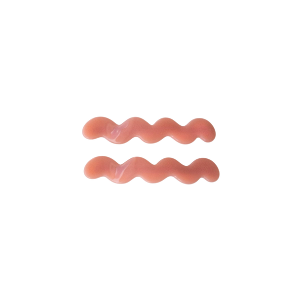 Eco Set Of 2 Wave Slides - Coral Pink