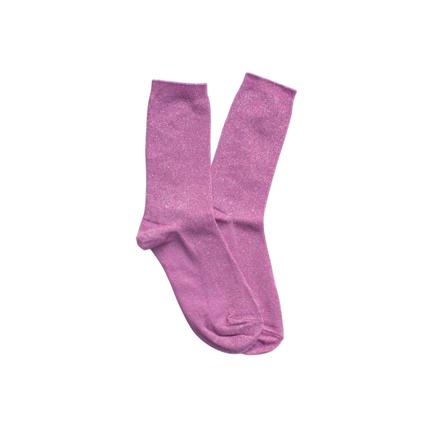 Pink Modal Blend Glitter Socks