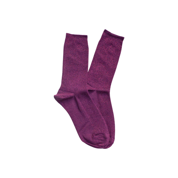 Purple Modal Blend Glitter Socks