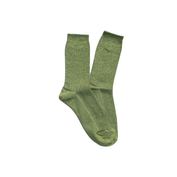 Olive Modal Blend Glitter Socks