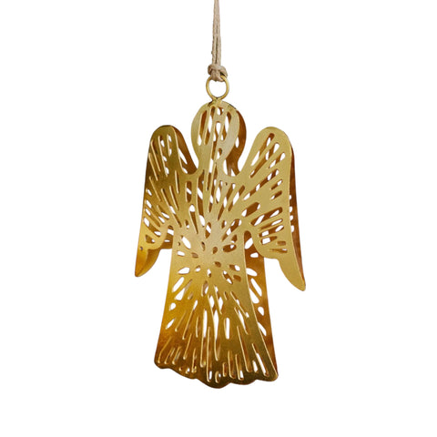 Intricate Metal Angel Christmas Decoration