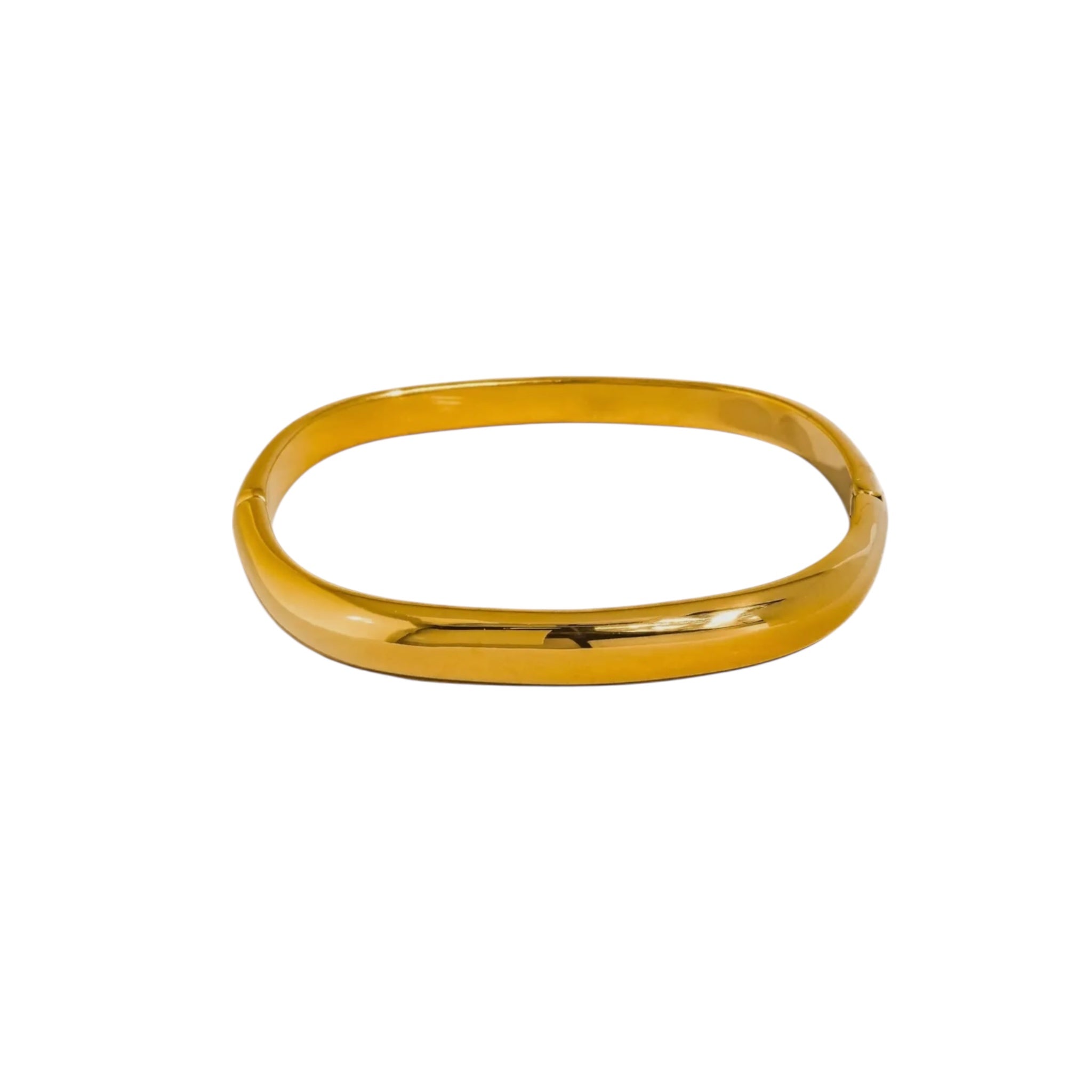 18k Gold Plated Square Bangle