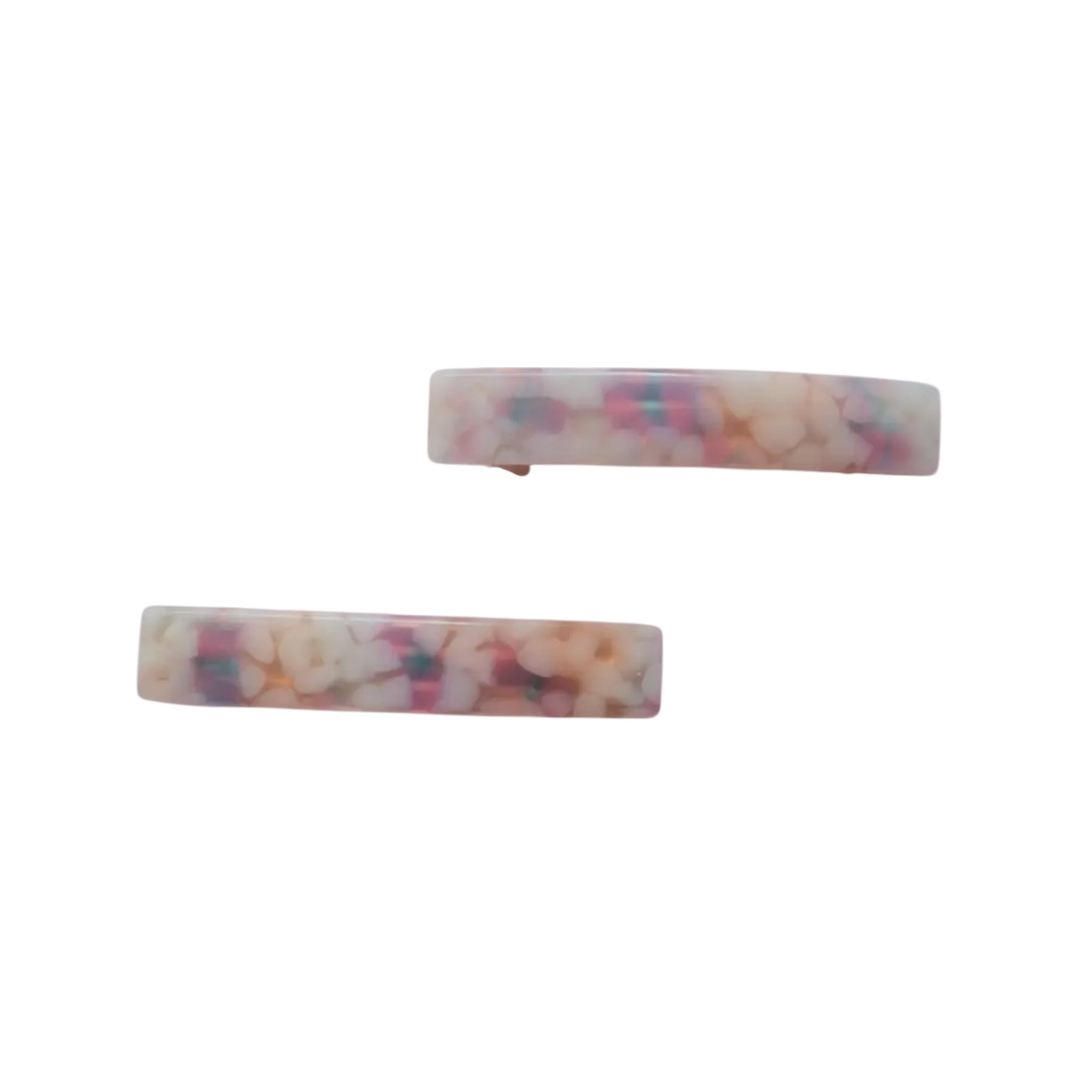 S/2 Pink Mini French Barerettes