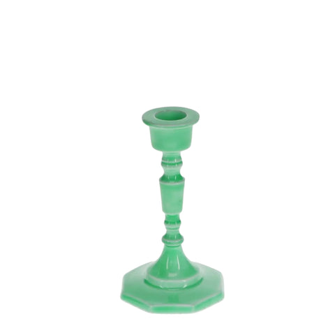 Green Enamel Candle Stick Holder