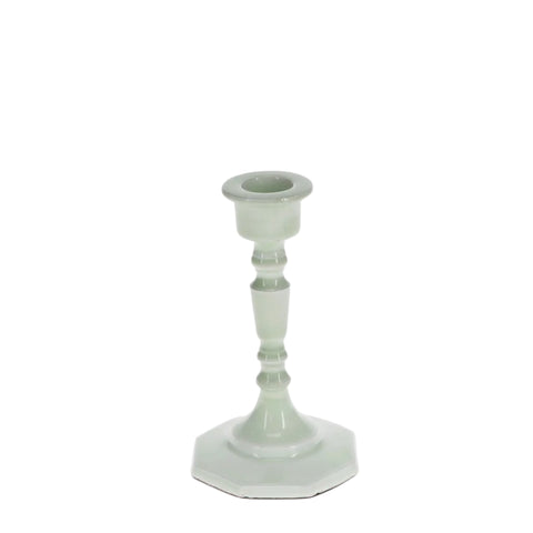 Grey Enamel Candle Stick Holder