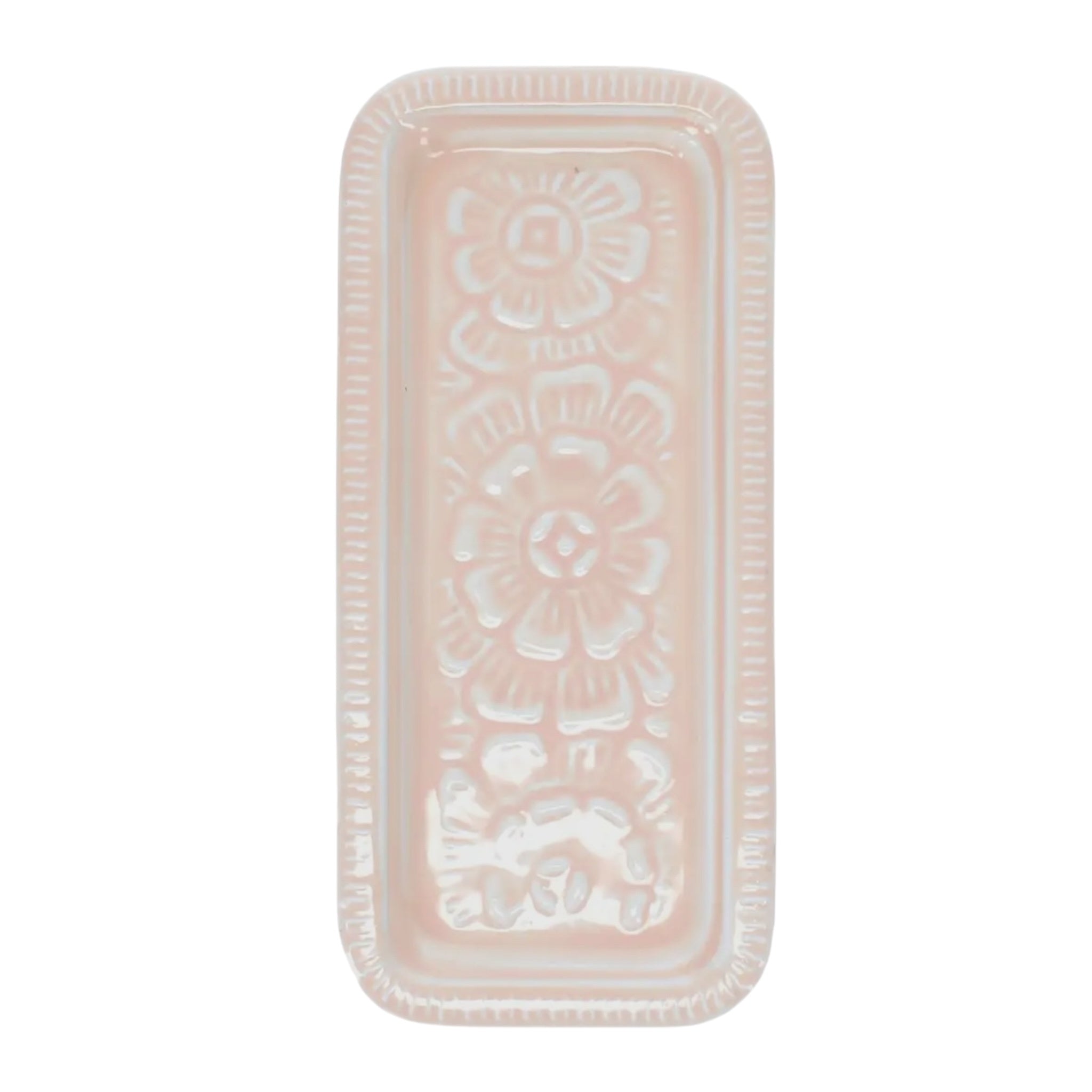 Blush Enamel Metal Tray