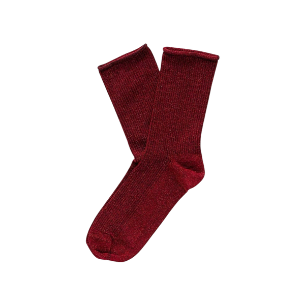 Cherry Glitter Lyocell Lurex Socks