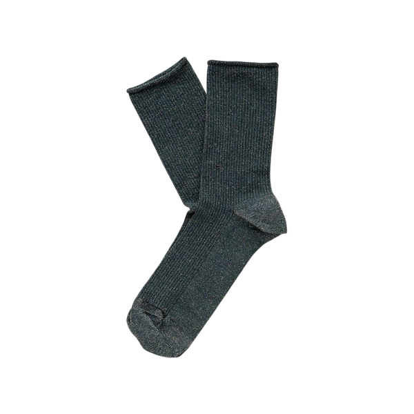 Green Glitter Lyocell Lurex Socks
