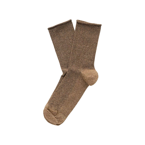 Caramel Glitter Lyocell Lurex Socks