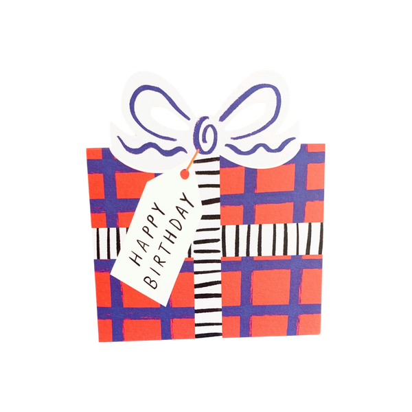 Birthday Bow Shaped Greeting Card