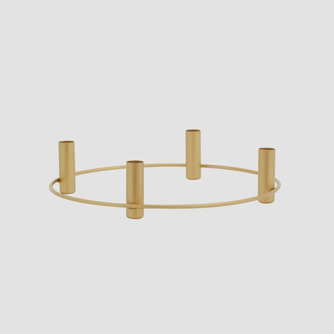 Brass 4 Candle Holder Ring