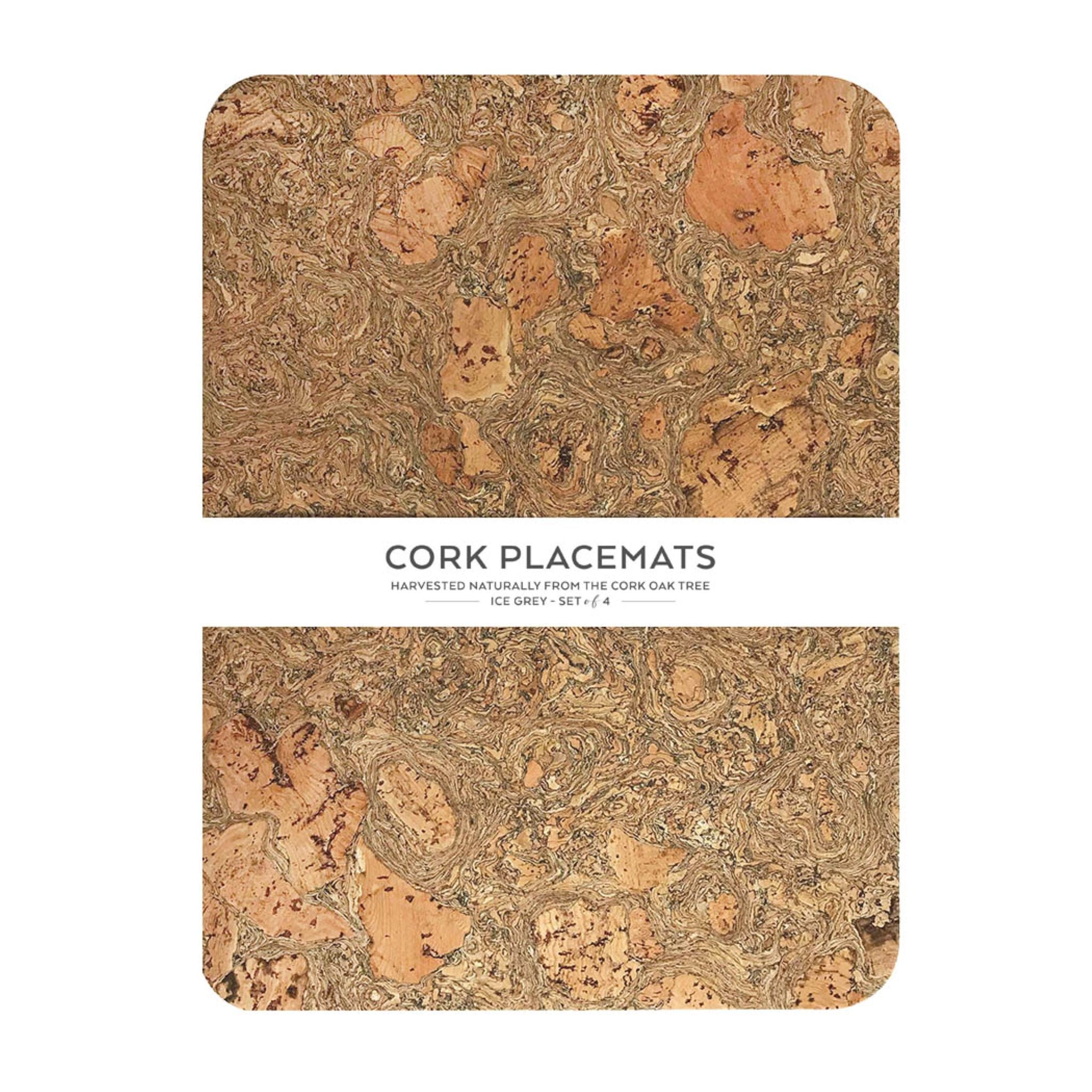 Ice Grey Rectangle Placemat Set