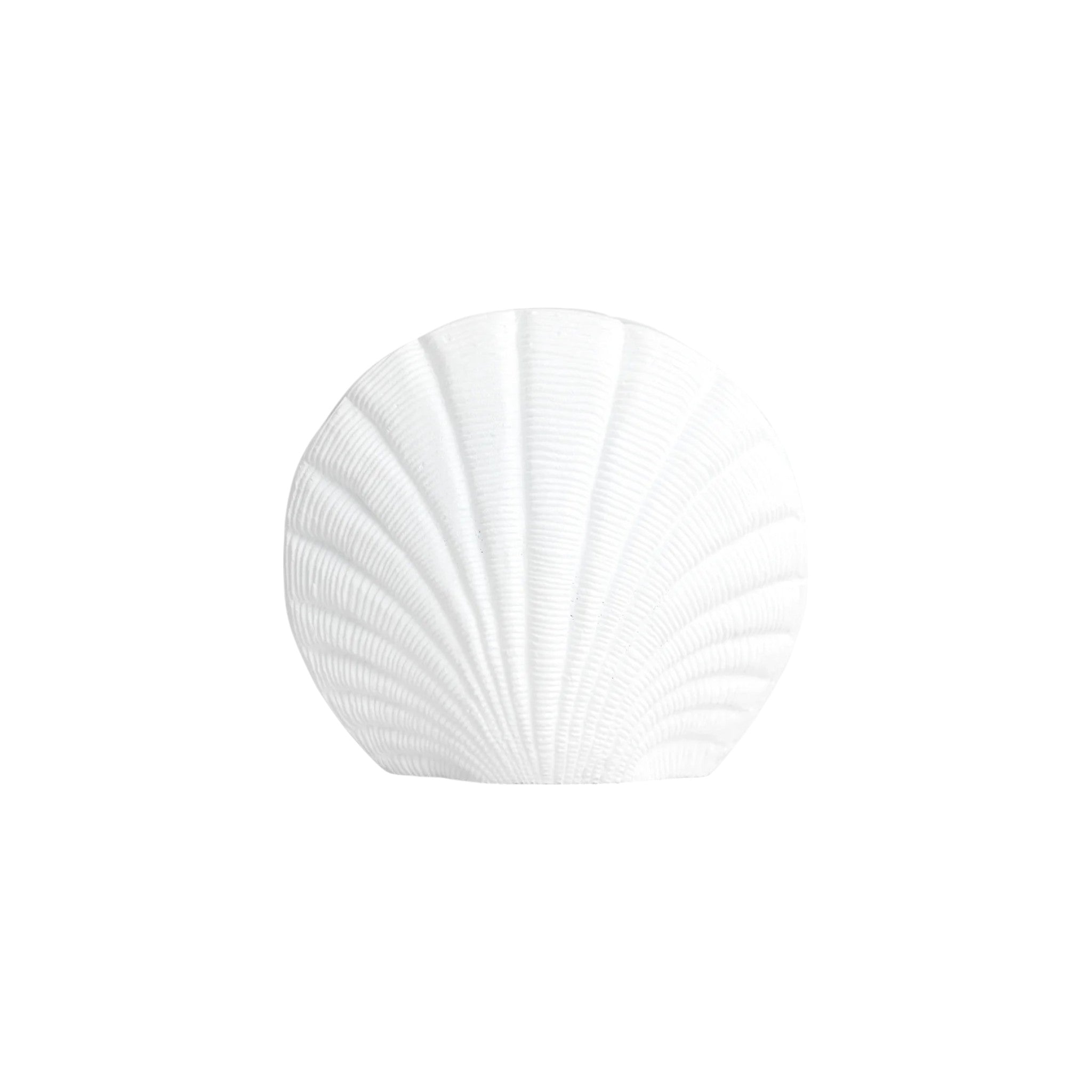 White Metal Shell Vase