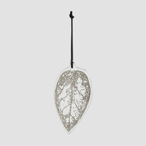 Glass Silver Leaf Decoration