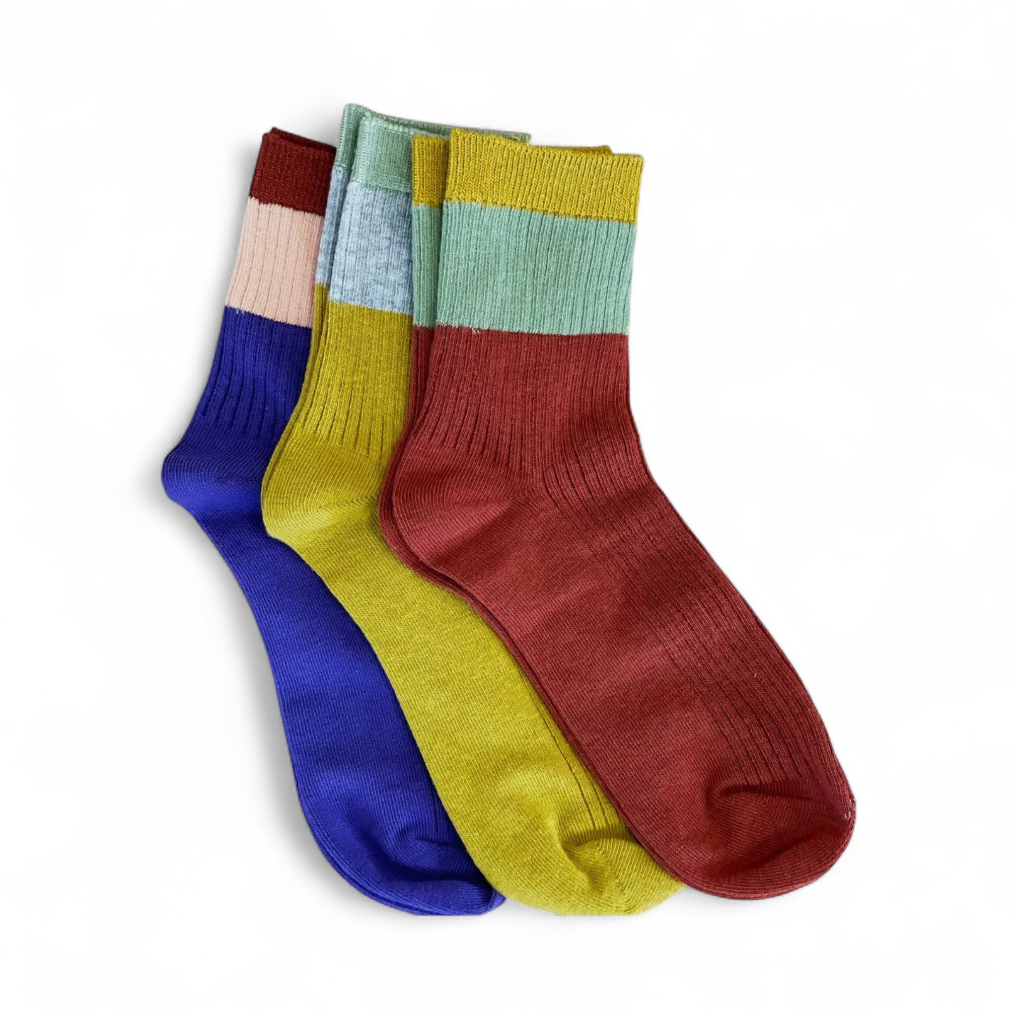 Set of Three Autumnal Shade Ankle Socks