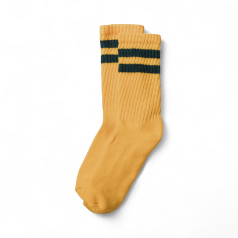 Retro Stripe Yellow & Green Stripe Socks